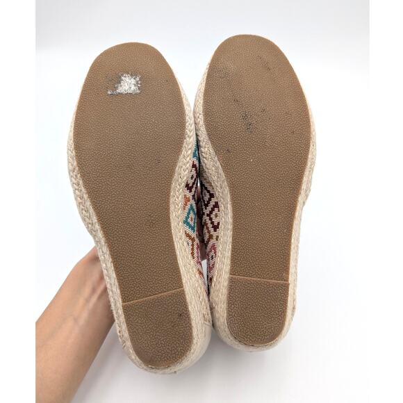 David Tate Sangria Woven Espadrille Flat Women's Diamond Multi Size US7.5WW EU38 - Picture 8 of 11